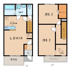 三河鳥羽駅 徒歩4分 1-2階の物件間取画像